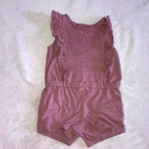 Baby girl 3 month purple Romper . The brand is Carter’s it’s been worn once .